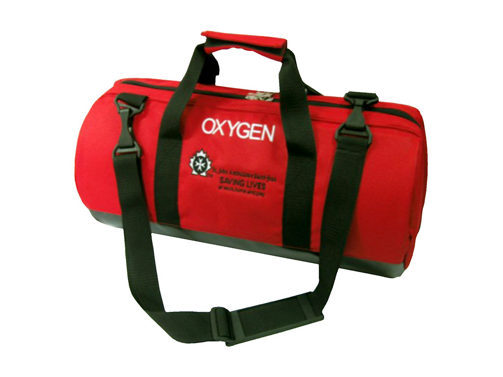 RED CARRYING CASE FOR OXYGEN CYLINDER "D" Polymed Chirurgical Inc.