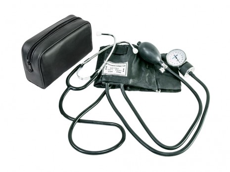 SPHYGMOMANOMETER SET WITH ATTACHED SINGLE HEAD STETHOSCOPE