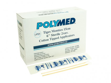 STERILE COTTON-TIPPED APPLICATOR, 2 PER PACK